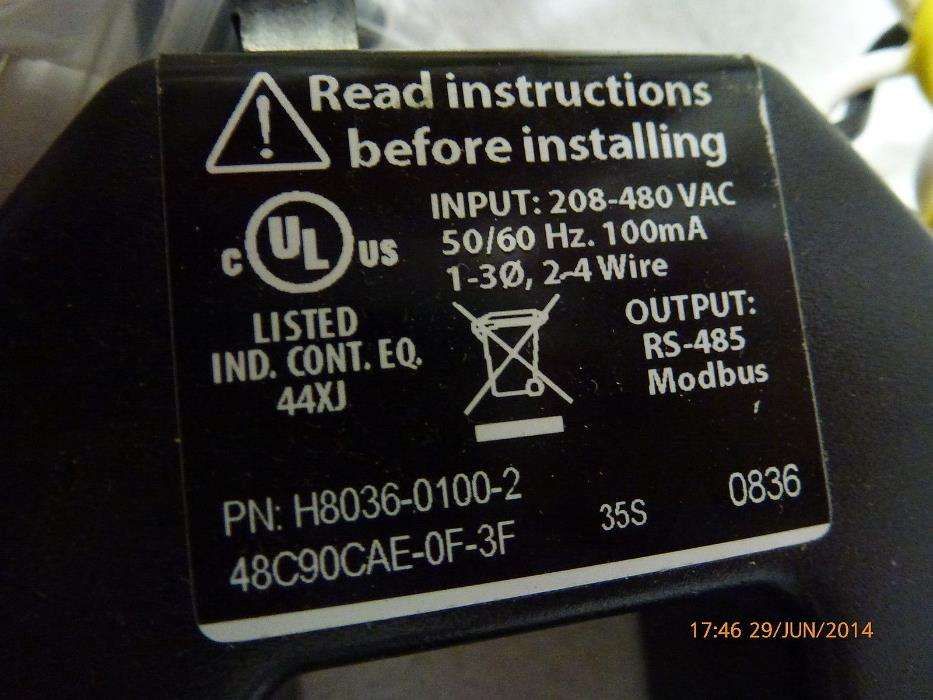 Monitor energia profissional (Veris H8036_100) Modbus