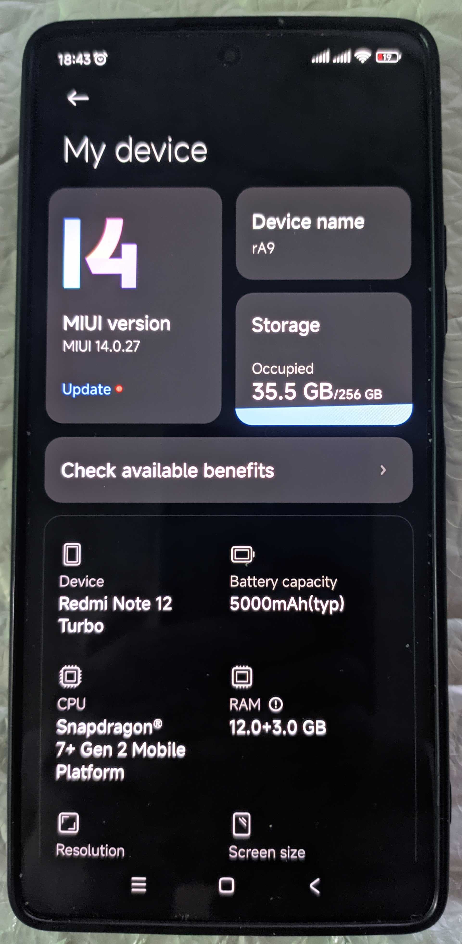 Redmi Note 12 Turbo 12/256 Black