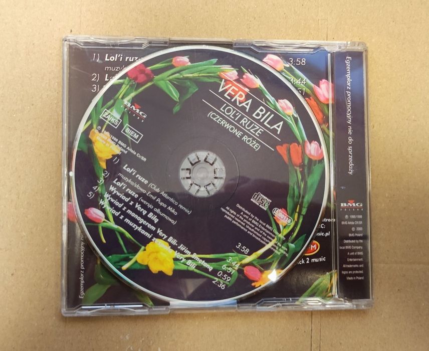 Věra Bílá Lol'i Ruze (Czerwone Róże) singiel CD