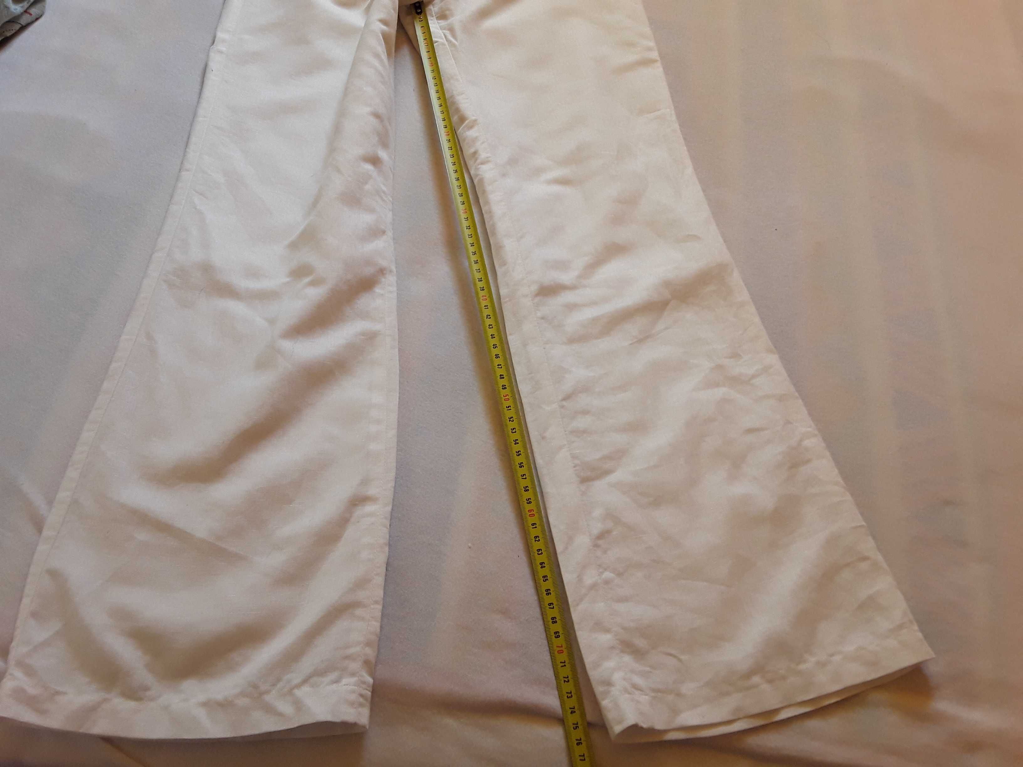 Spodnie białe Camaïeu 36 idealne szeroka nogawka