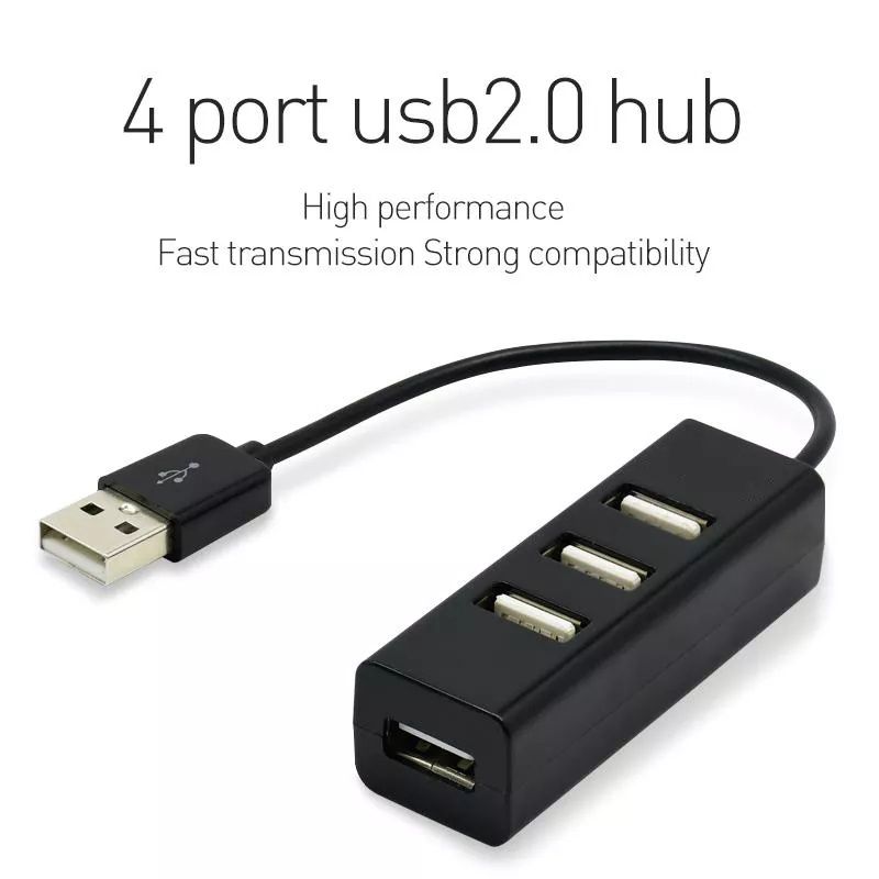 4-портовый мини-USB-адаптер usb-хаб