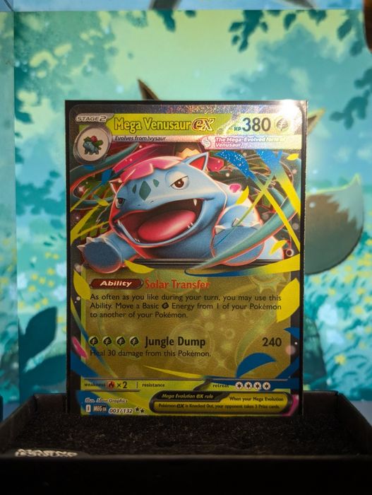 Karta Pokémon Mega Venusaur, numer 003.