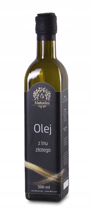 Olej Lniany Złoty, Świeżo Tłoczony 500Ml Dr Budwig