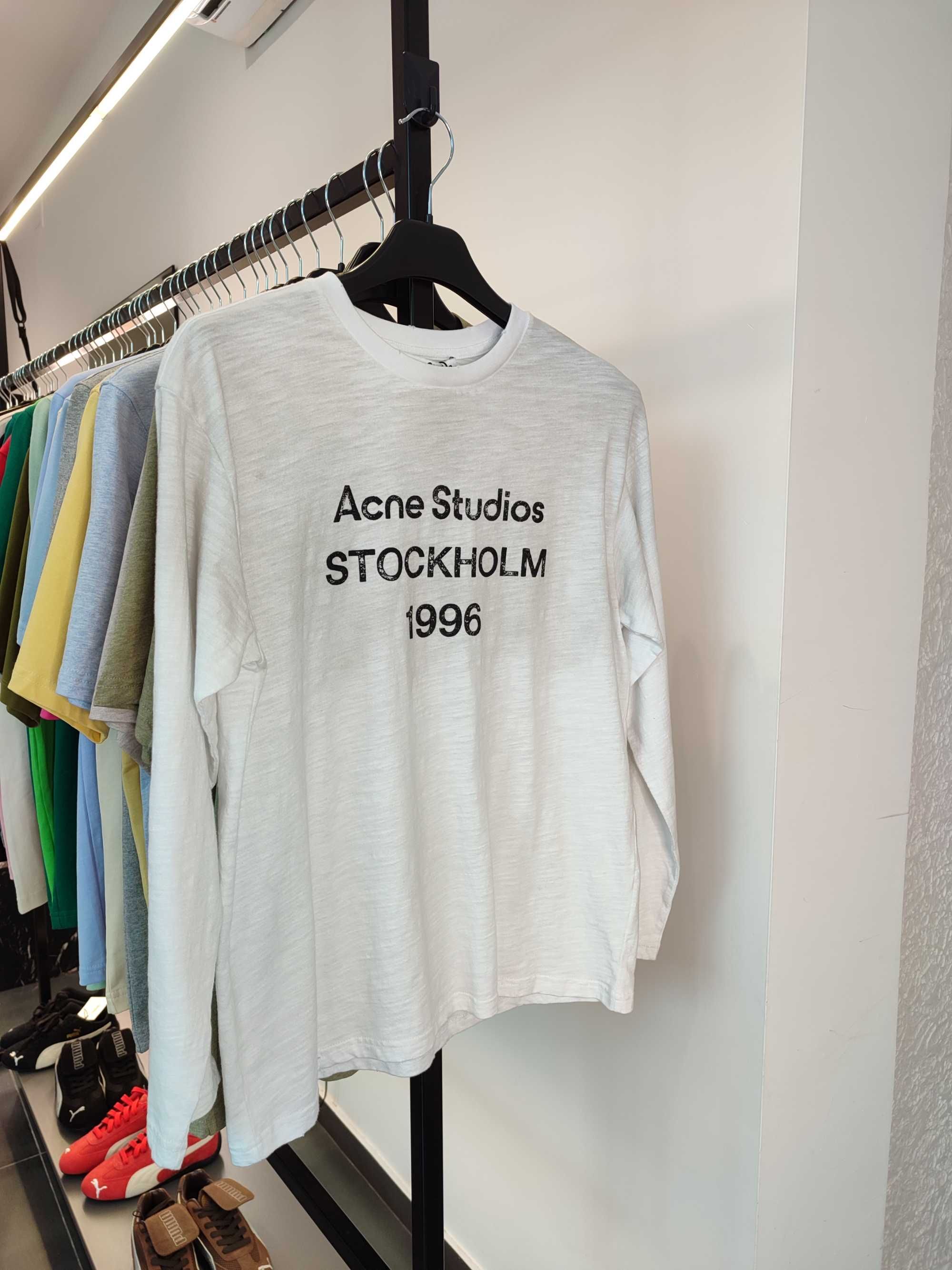 Лонгслів Acne Studios Stamp Logo Long Sleeve Dusty White