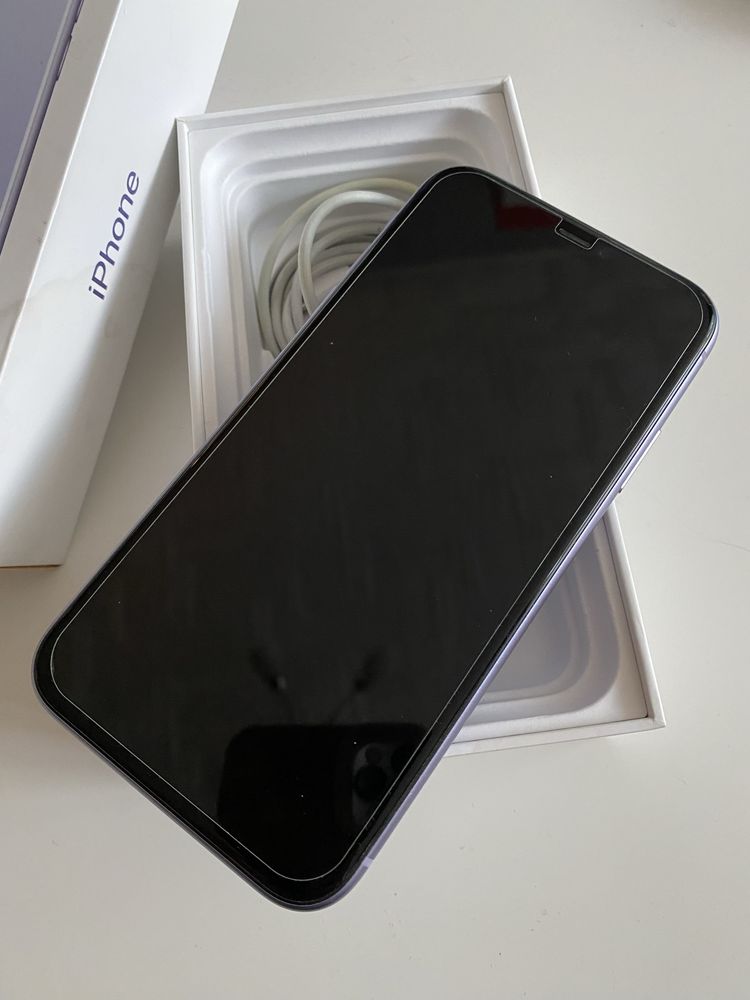 Apple Iphone 11 64gb purple fioletowy bdb stan, bateria 81%