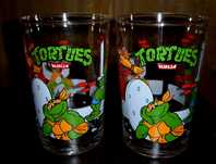 Szklanki Turtles z lat 80. Prawdziwa rzadkość.