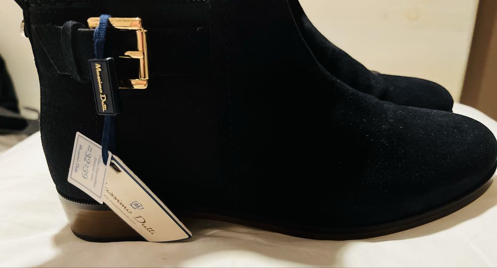 Botim em pele massimo dutti