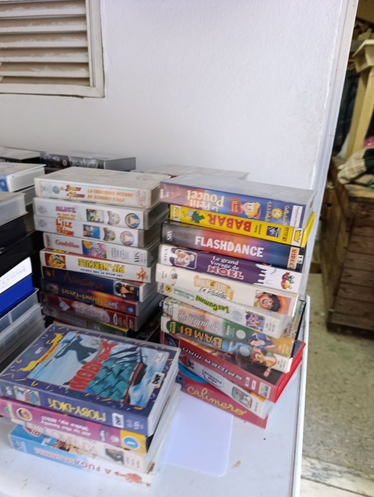 Lote +170 vhs cassetes
