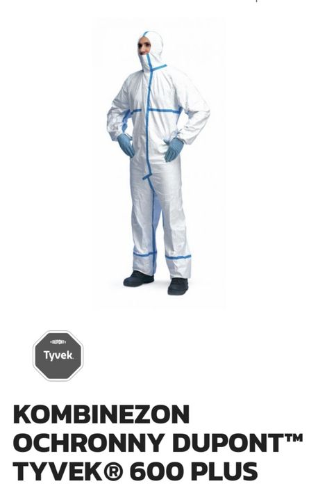 Kombinezon ochronny materiał Tyvek L XL XXL XXXL Warszawa