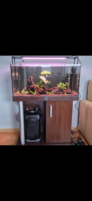 Szafka + akwarium 112l