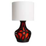 Lampa LAVA NOIR – 3D drukowana, nowoczesna lampa stołowa z abażurem