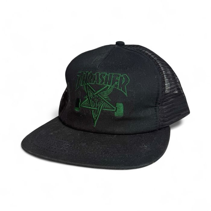 Кепка Thrasher Skategoat Embroidered Mesh Cap - Black/Green