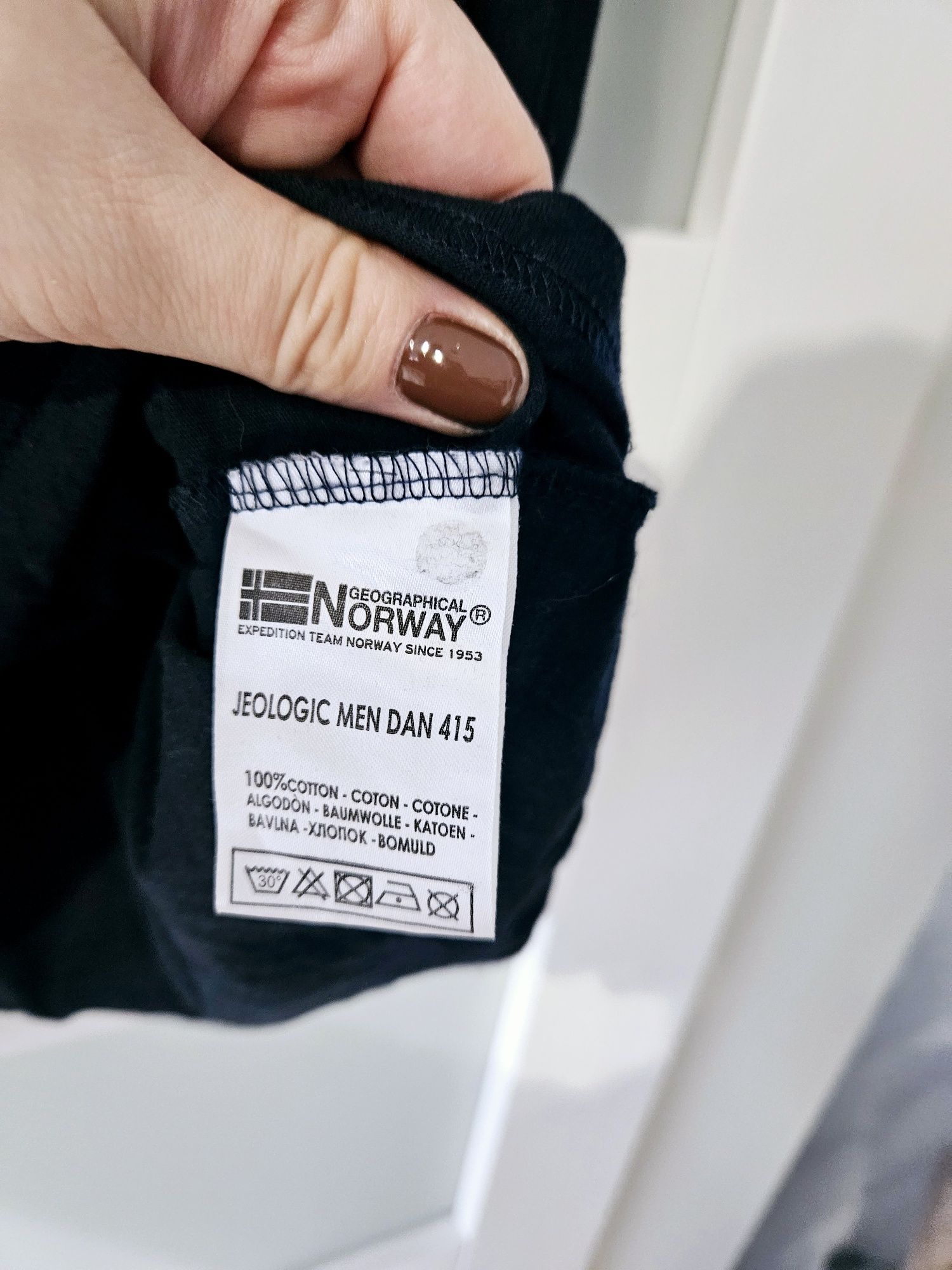 Granatowa koszulka Geographical Norway m 38