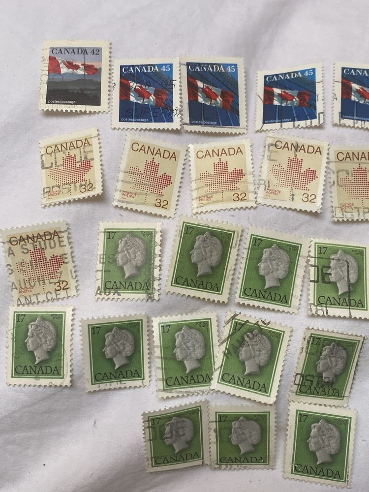 Lote de 101 selos da Austrália, Polónia, Canadá, Países Baixos…