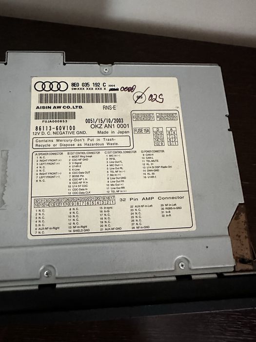 Audi A4 B6 B7 radio nawigacja