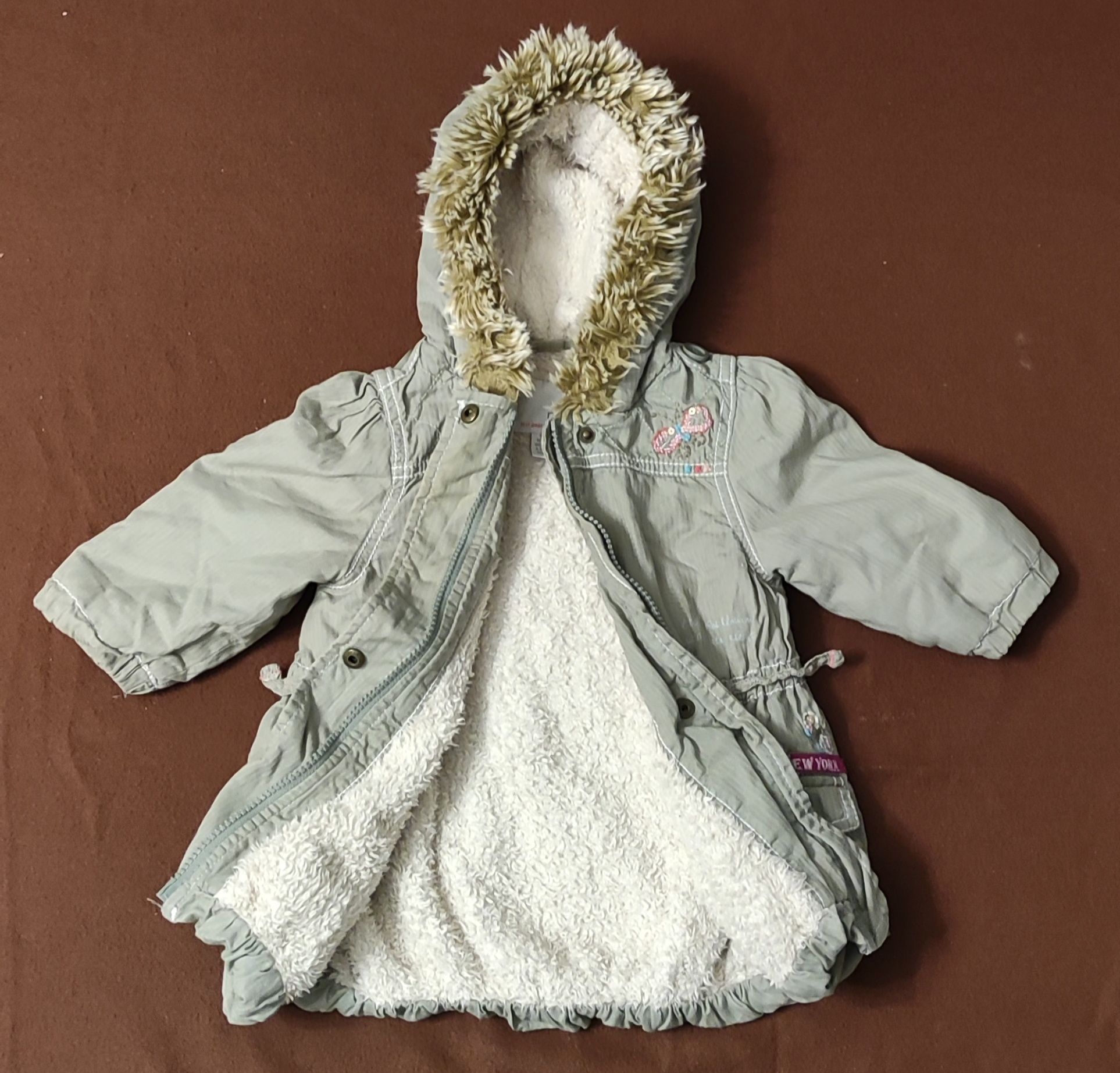 Kurtka parka koloru khaki
