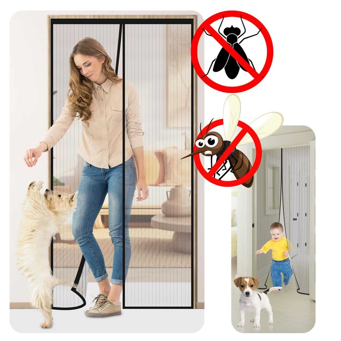 Moskitiera Magnetyczna Do Drzwi Na Balkon Magnes Szczelna 80x200