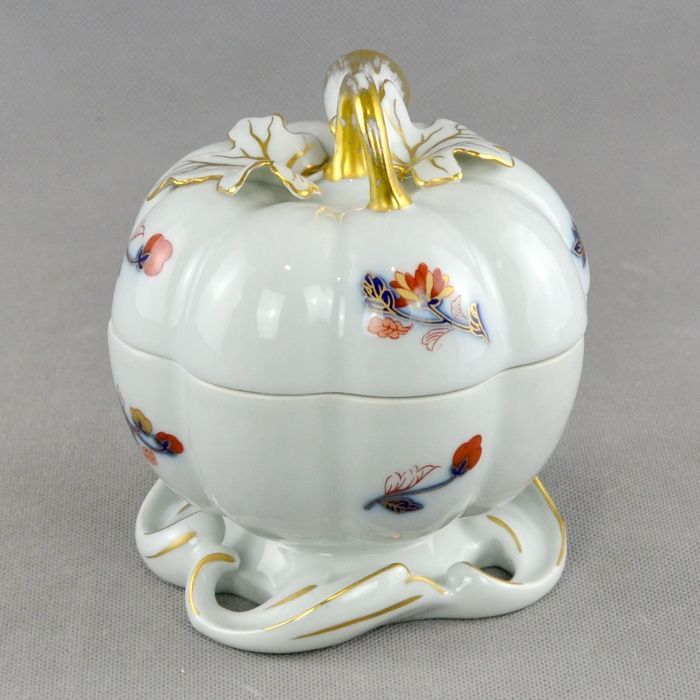 Caixa Abóbora em Porcelana Vista Alegre – Decoração Imari