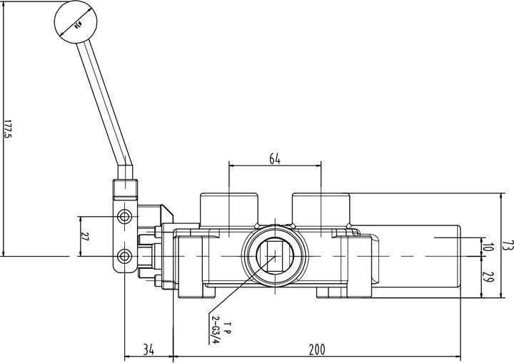 Rozdzielacz Hydrauliczny 1 SEKCJA 80L/MIN ŁUPARKA [3536]