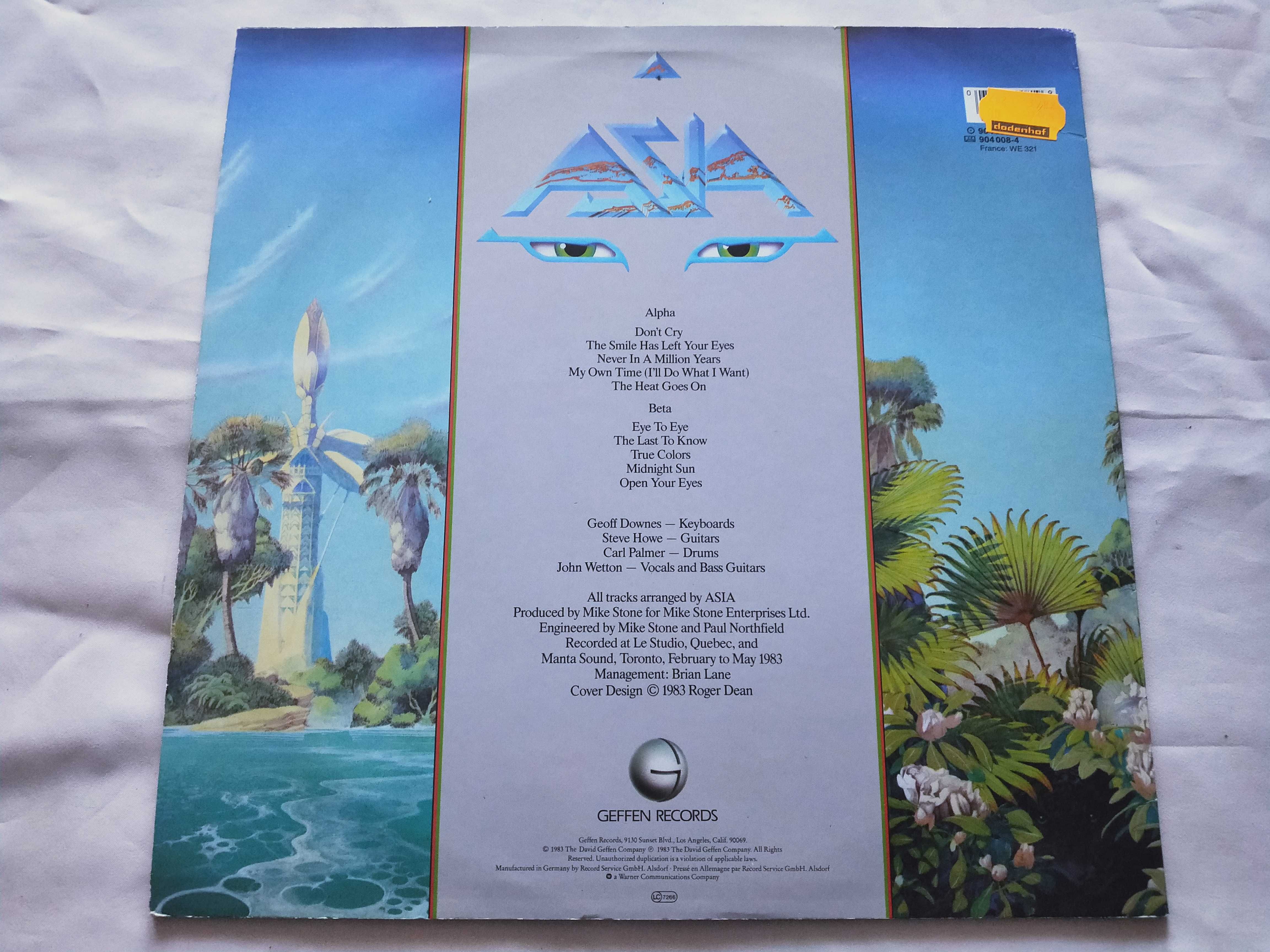 ASIA - ALPHA - LP 1983 r. Geffen Records Ger EX