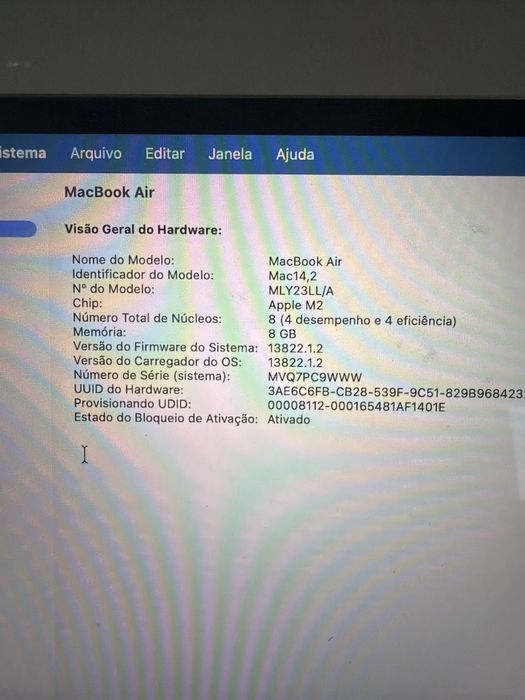 MacBook Air M2 - 512 GB SSD - Seminovo e sem nenhum dano
