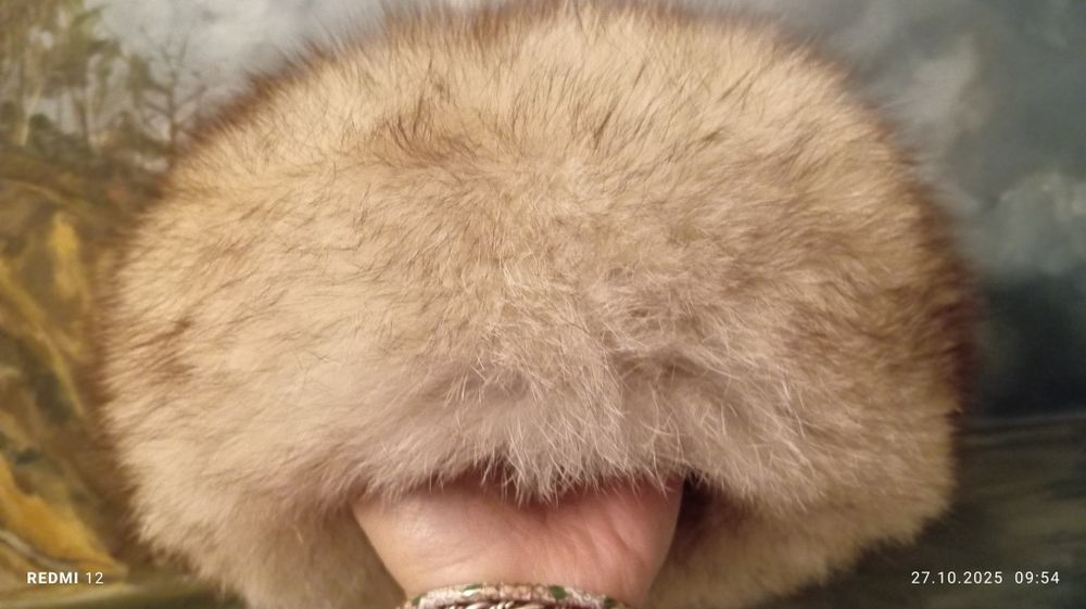 Zadbana jak nowa czapka z lisa srebrnego 56