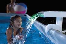 Фонтан, водопад для бассейна Intex с LED подсветкой гидроэлектрический