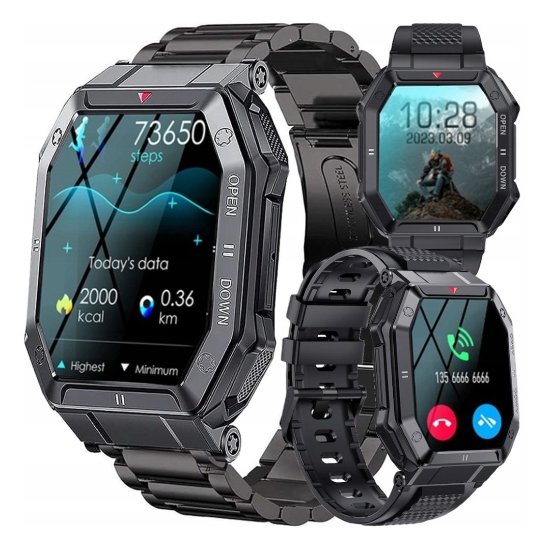 Smartwatch NejtStyle K55 czarny + KABEL USB ŁADOWARKA