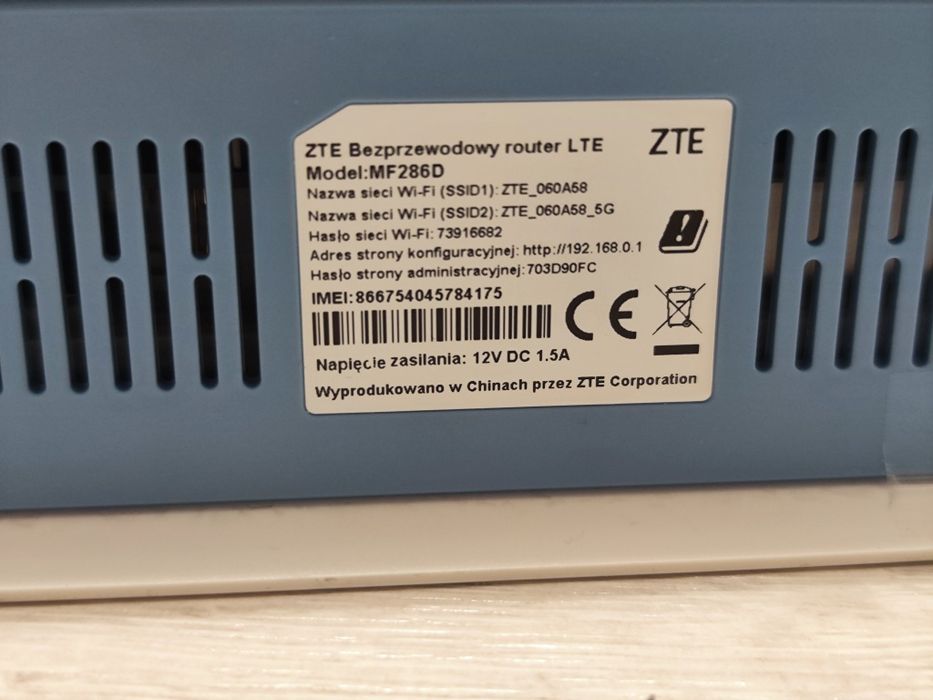 Router bezprzewodowy ZTE MF 286D