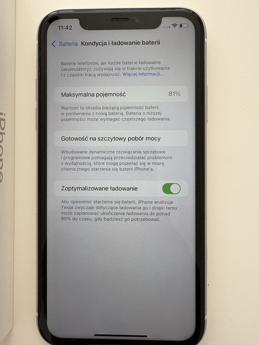 iPhone 11 64GB Biały – Stan Bardzo Dobry, Oryginalne Pudełko