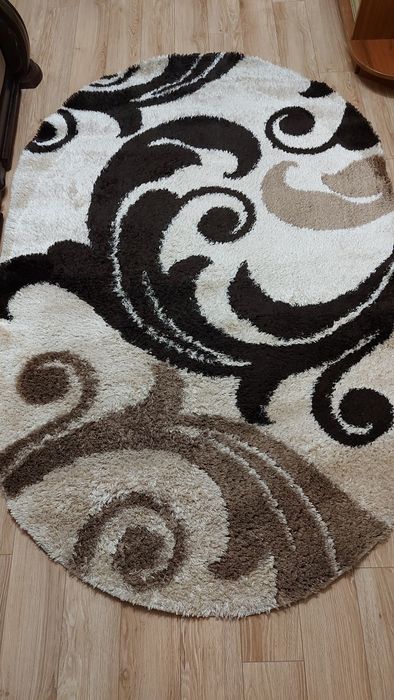 Килим 3 D у світлих тонах.