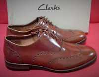 Nowe 41 Clarks Edward Walk British Tan Leather