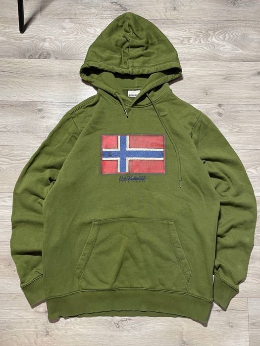 Зелене худі Napapijri велике лого