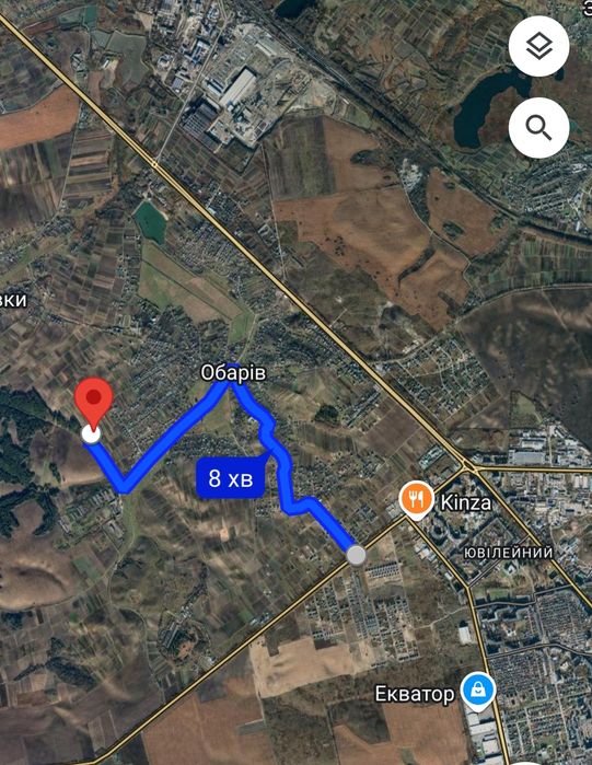 Продаж ділянки в Обарові. Асфальтний доїзд.