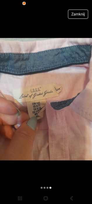 Koszula 122 h&m różowa