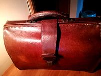 Lekarska torba vintage lata 50-te skóra