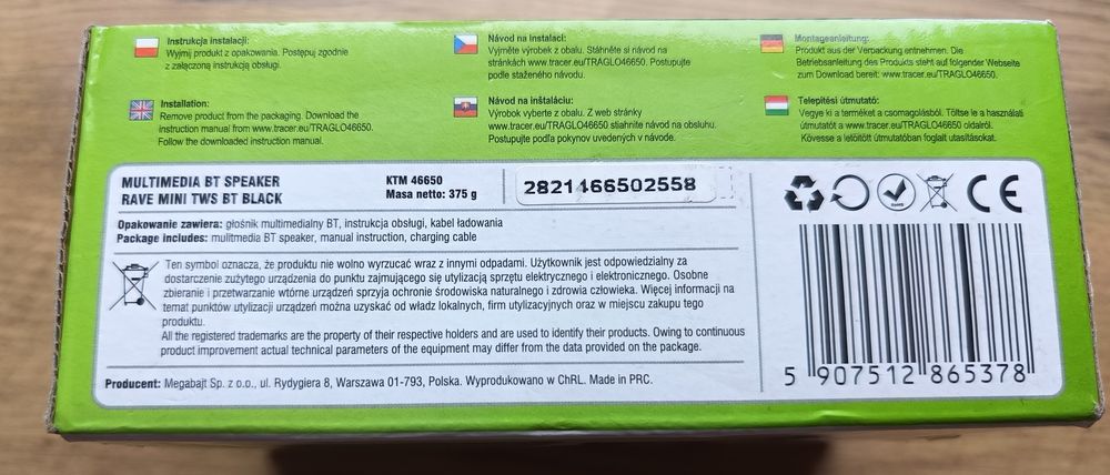 Tracer głośnik bezprzewodowy bt