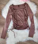 Bluzka damska cappuccino Sinsay S 36 / crop top