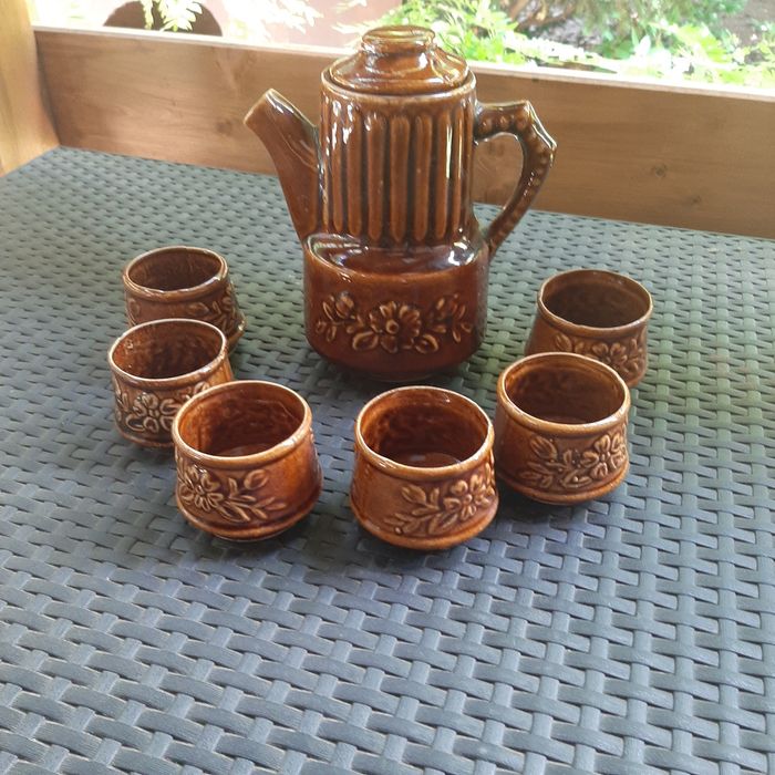 Komplet dzbanek kubeczki Vintage prl