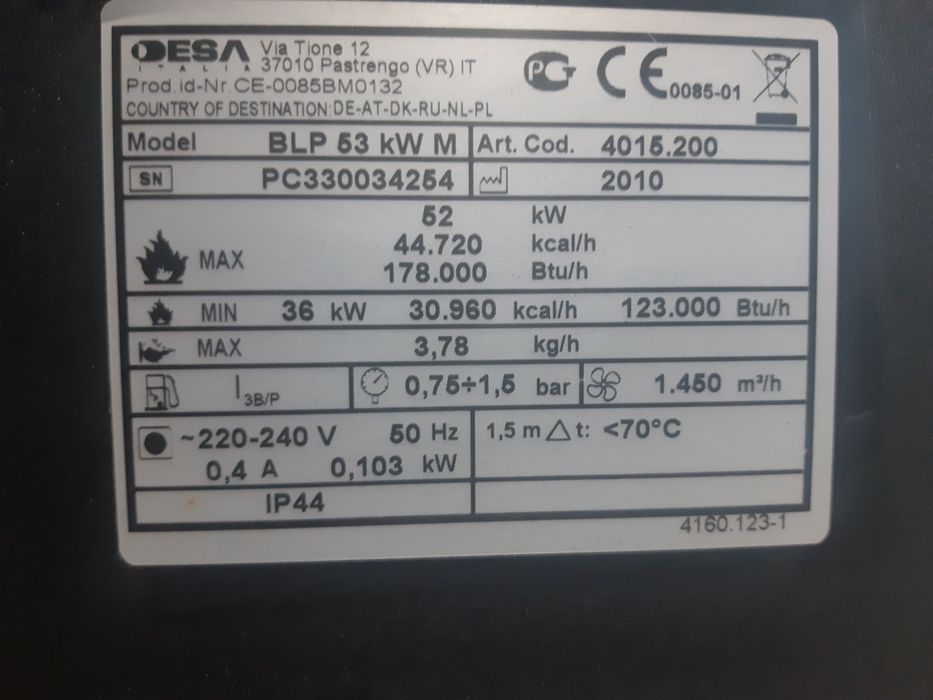 Nagrzewnica gazowa Master