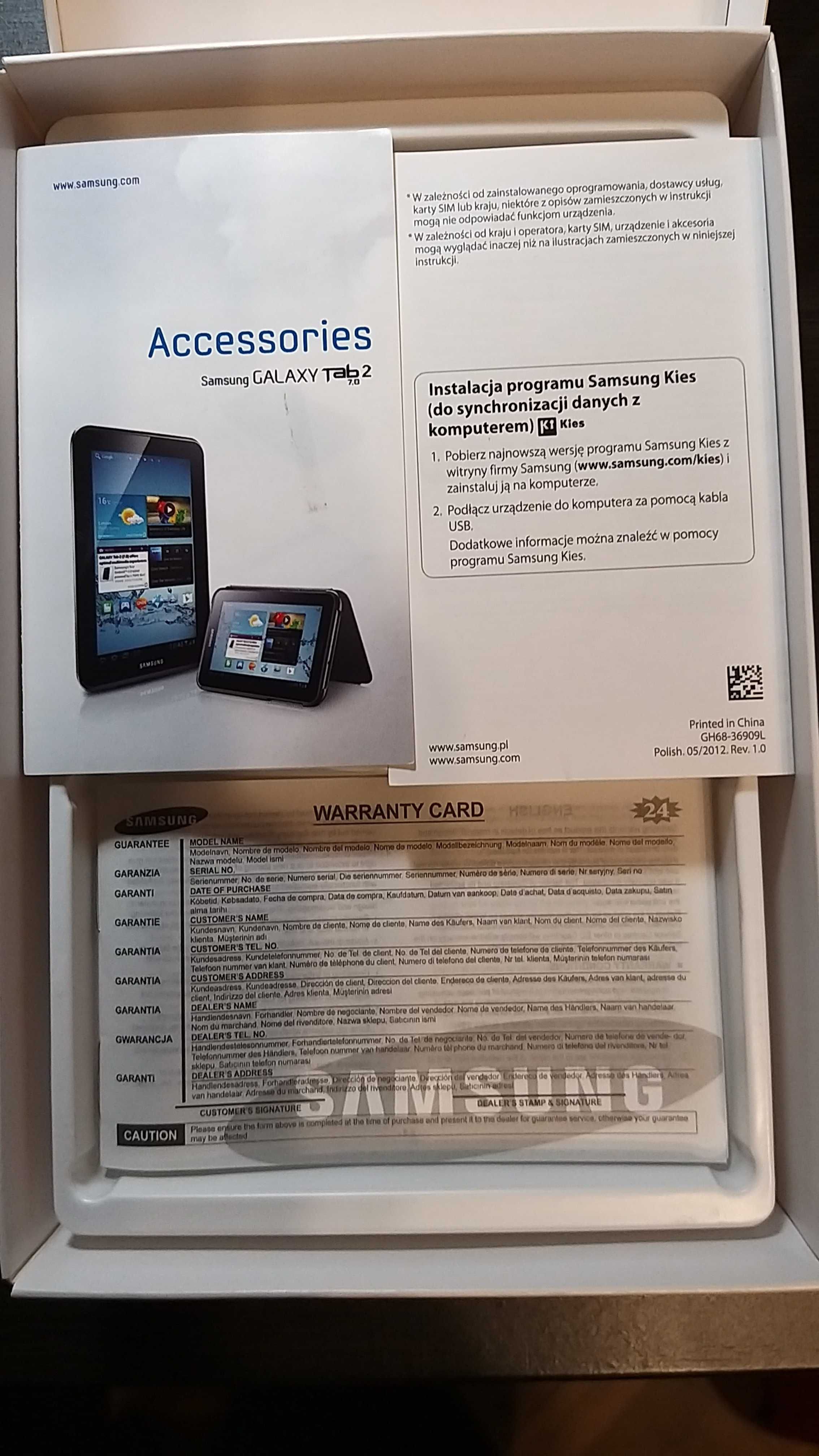 Tablet Samsung Galaxy Tab 2 7.0 folia