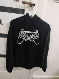 Czarna bluza z joystickiem gamer basic vintage