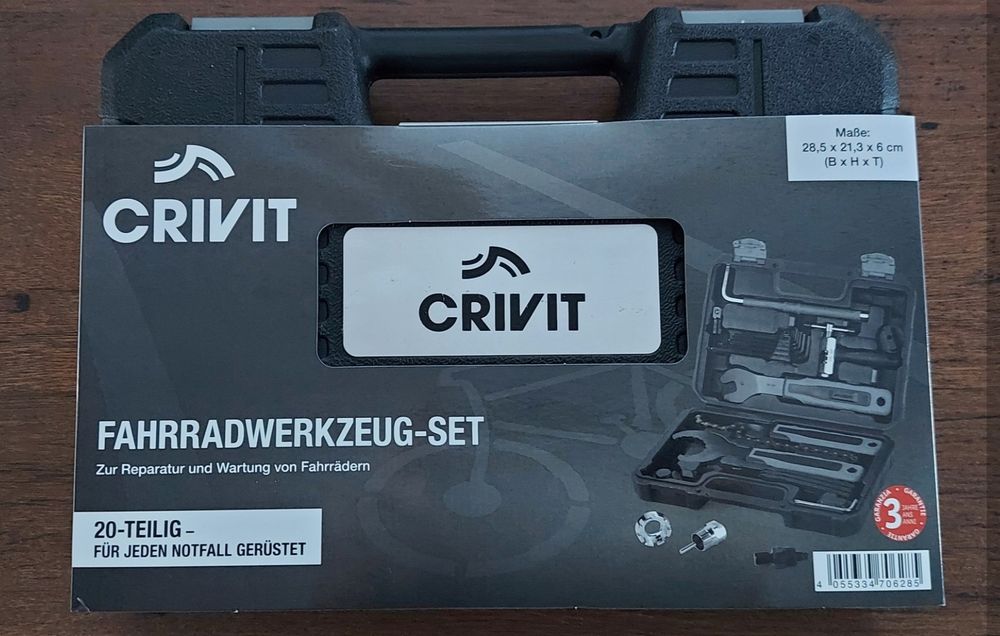 Zestaw narzędzi rowerowych CRIVIT, 20 elementów, do naprawy i konserwa