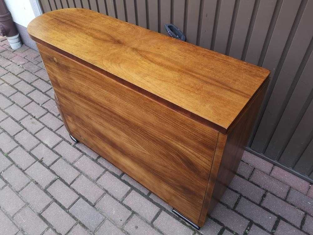 Barek Konsola Art Deco Orzech-Unikat Stary Antyk Po Renowacji.