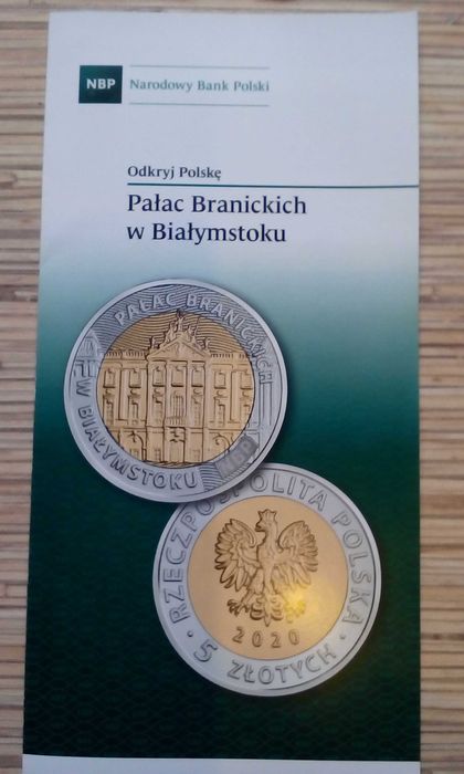 5zł kolekcjonerskie-Pałac Branickich w Białymstoku  Nowość 18.11. 2020
