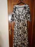 Vestido midi estampado print animal