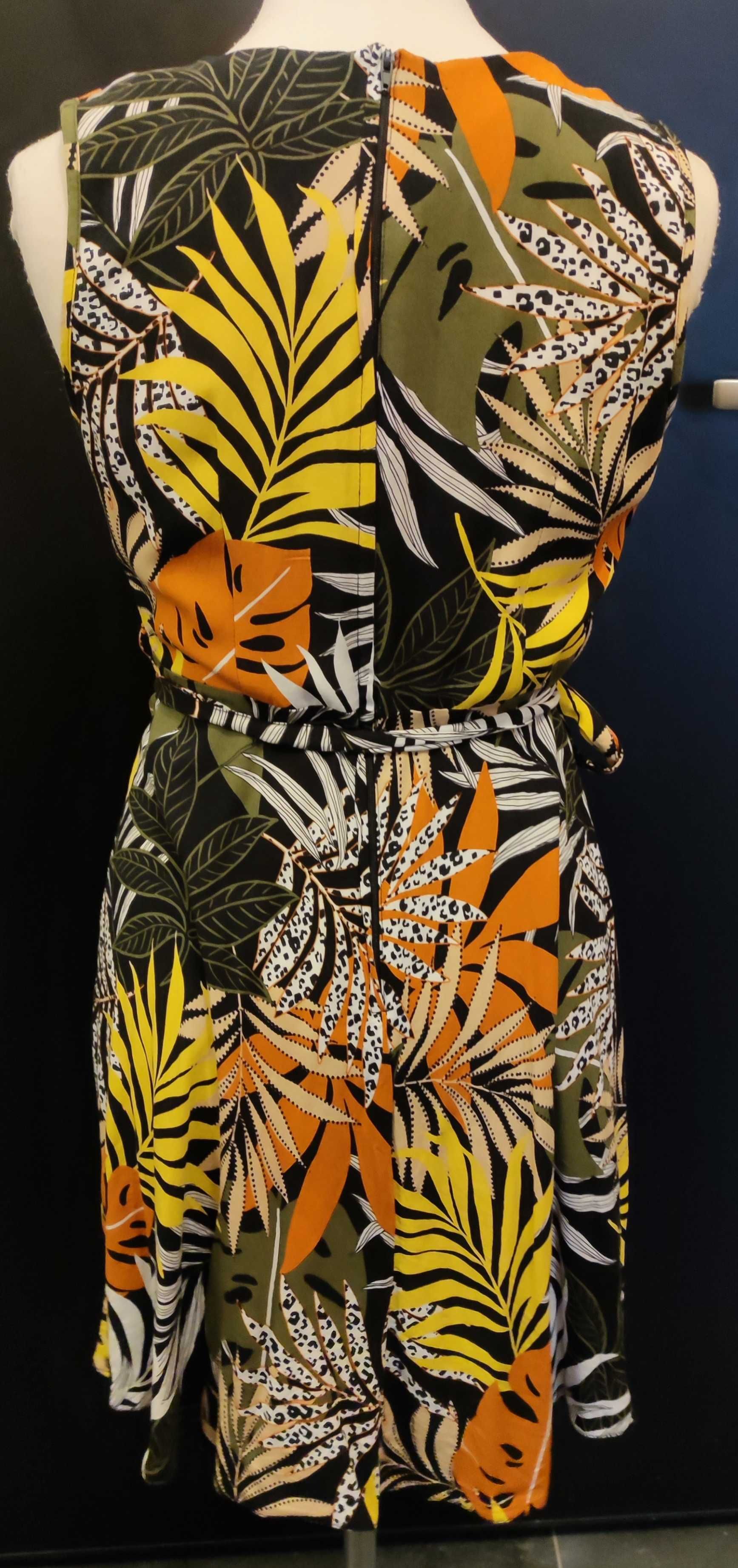 Sukienka Dorothy Perkins Billie & Blossom kwiaty palma monstera paproć