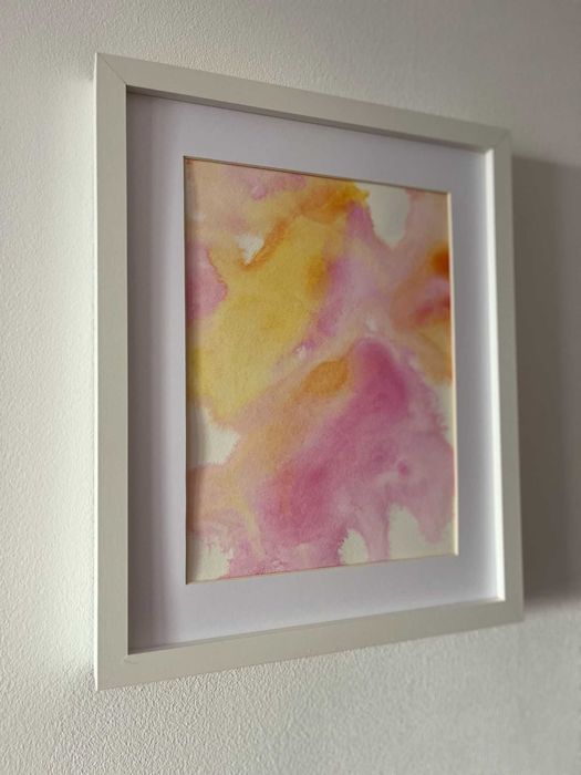 Pintura abstrata em acrílico