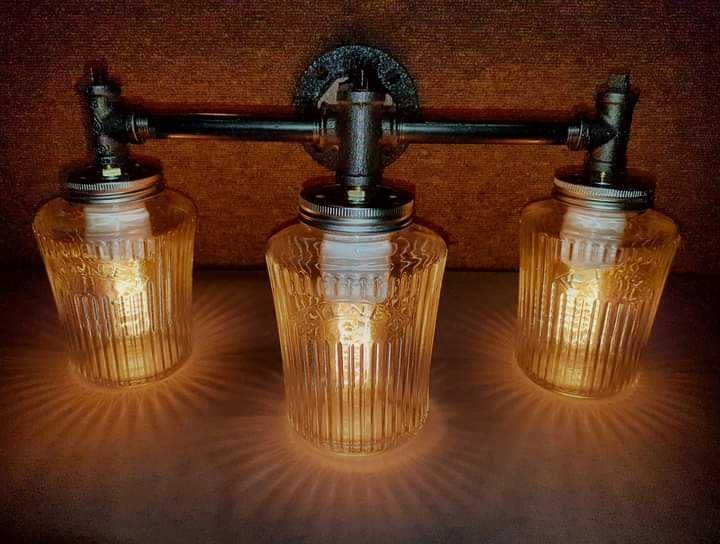 Kinkiet / Lampa Loft Home Made Rękodzieło E27