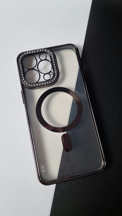 Etui do iPhone 14 Pro Max 5G, plecki błyszczę 2w1 Smukły case z diamen